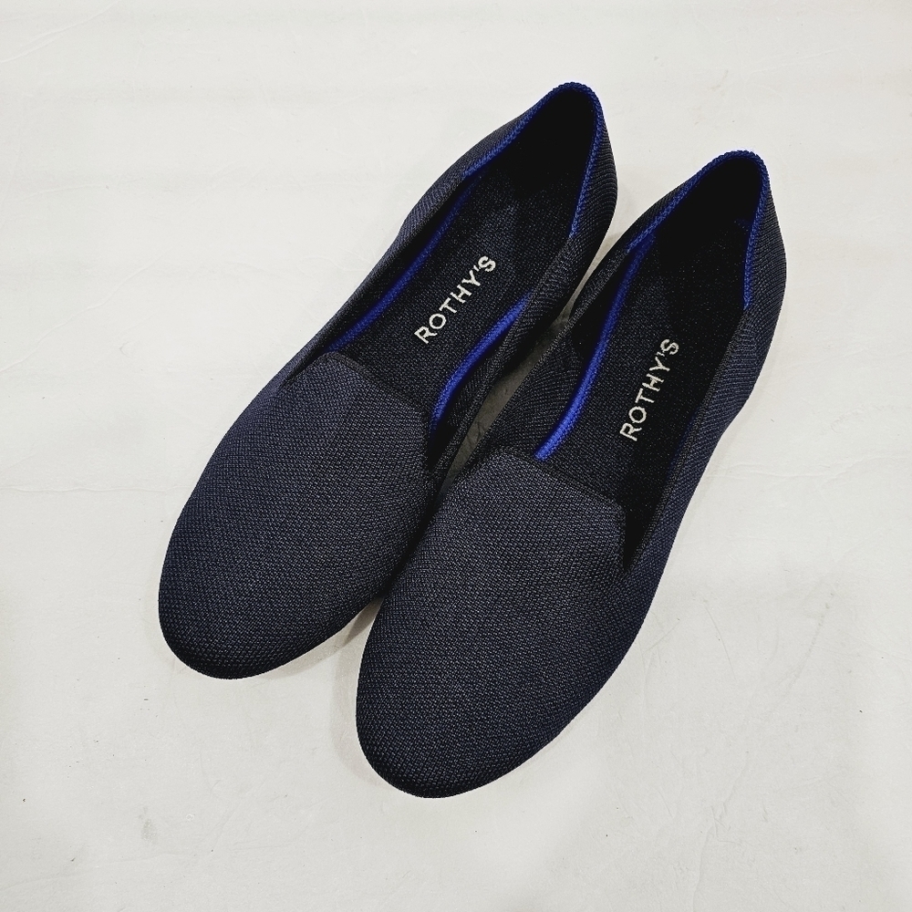 Rothy’s The Loafer Slip On Round Toe Blue Flats